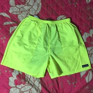 Neon Yellow Patagonia 5-inch Baggies